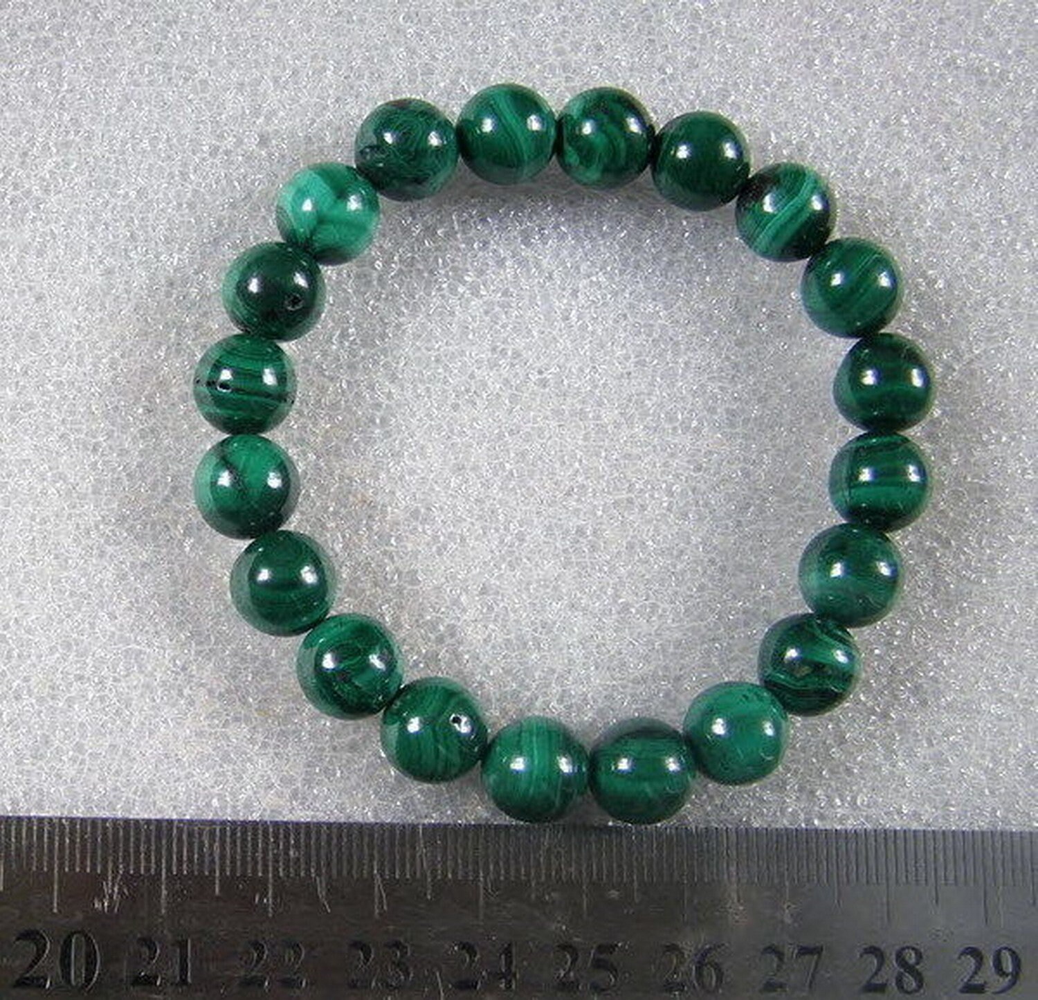 Ein Strang Natürliches Dunkelgrünes Malachit Stretch Armband 16 1/2 "A1153 Ein Strang Natürliches Dunkelgrünes Malachit Stretch Armband 16 1/2 "A1153 von dreamshop19