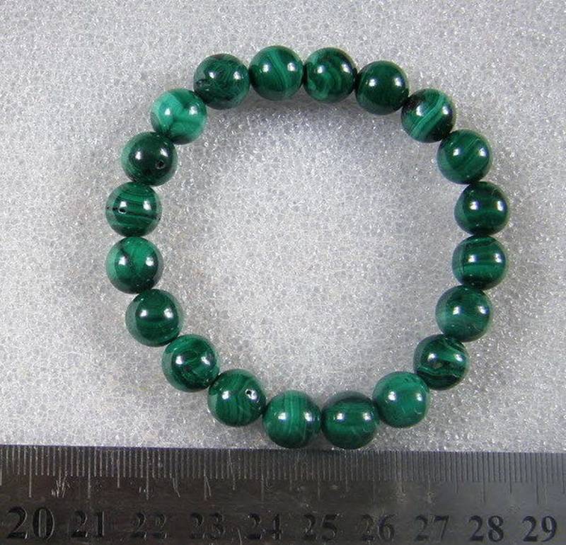 Ein Strang Natürliches Dunkelgrünes Malachit Stretch Armband 16 1/2 "A1153 Ein Strang Natürliches Dunkelgrünes Malachit Stretch Armband 16 1/2 "A1153 von dreamshop19