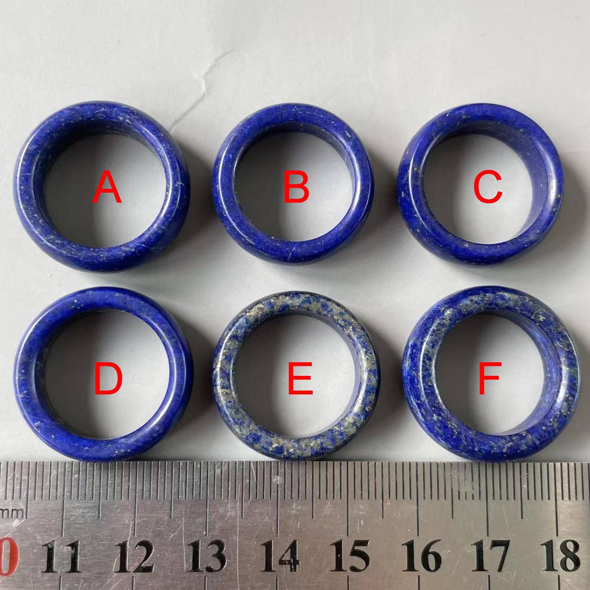 Natürlicher Blauer Lapislazuli Ring/Handgefertigter Edelstein D4193 Natürlicher Blauer Lapislazuli Ring/Handgefertigter Edelstein D4193 von dreamshop19