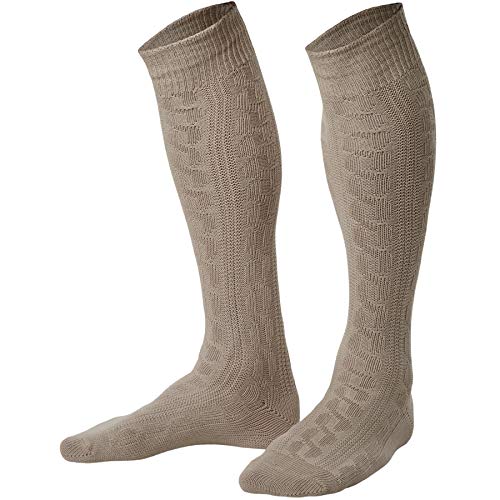 dressforfun 900643 Unisex Kniestrümpfe Beige, Lange, Einfarbige Trachtensocken -Diverse Größen (35-38| Nr. 303305) von dressforfun