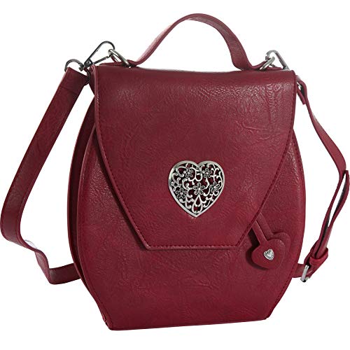 dressforfun 900652 Damen Trachten Handtasche Herzmadl, Schicke Trachtenhandtasche in Lederoptik (Rot | Nr. 303276) von dressforfun