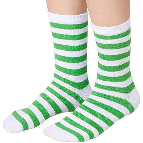 dressforfun 900859 Unisex Weihnachts Socken, atmungsaktiv, grün weiß gestreift - diverse Größen - (35-38 | Nr. 303515) von dressforfun
