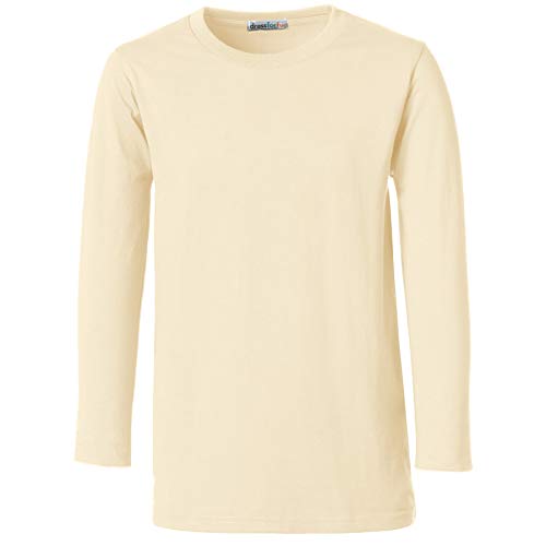 dressforfun 901001 Herren Longsleeve, Basic Langarmshirt, Rundhals, unifarben - Diverse Größen und Farben - (Beige | M | Nr. 303211) von dressforfun