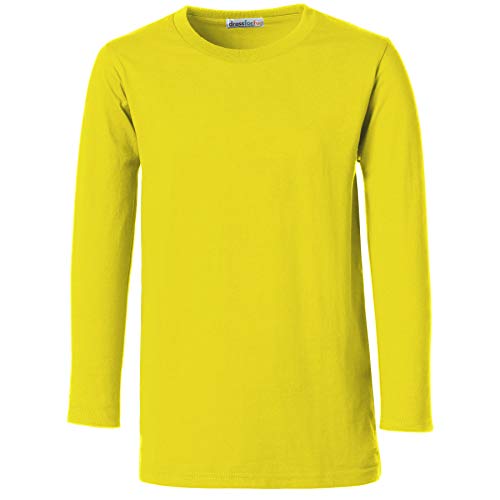 dressforfun 901001 Herren Longsleeve, Basic Langarmshirt, Rundhals, unifarben - Diverse Größen und Farben - (Gelb | L | Nr. 303222) von dressforfun