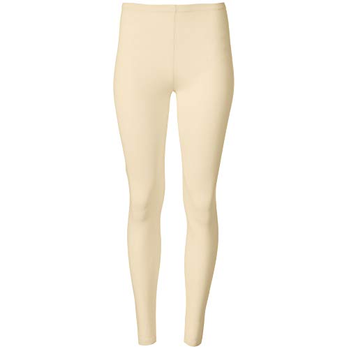 dressforfun 901003 Damen Leggins, Lange Frauen Basic Hose, Baumwolle - Diverse Farben und Größen - (Creme | S | Nr. 304080) von dressforfun