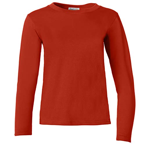 dressforfun 901005 Damen Basic Longsleeve Langarmshirt, Baumwolle, Rundhalsausschnitt - Diverse Farben und Größen - (Weinrot | L | Nr. 304127) von dressforfun