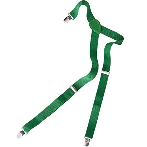 dressforfun 901022 Hosenträger Y Form, Unisex, Größe individuell einstellbar, für Hochzeit Fasching Party Kostüm - diverse Farben - (Grün | Nr. 303692) von dressforfun
