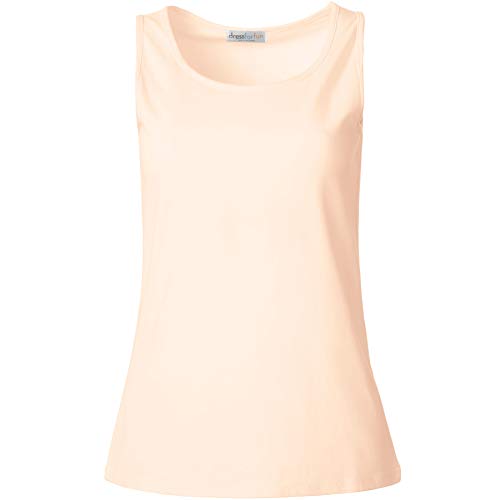 dressforfun 901024 Damen Basic Top, Tank Top Trägertop, Baumwolle - Diverse Farben und Größen - (Hautfarben | XXL | Nr. 304549) von dressforfun