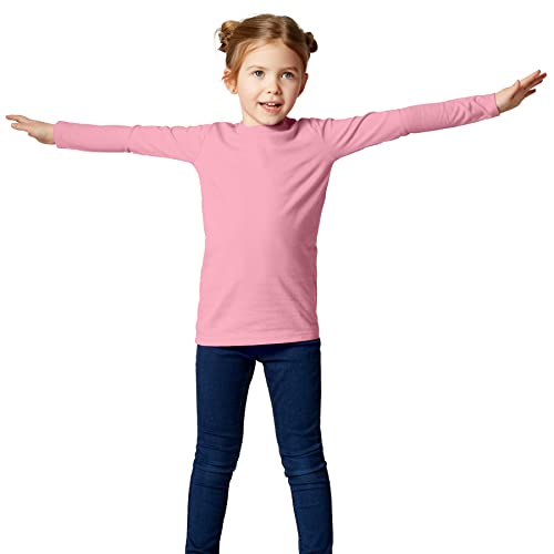 dressforfun Longsleeve Kinder, Basic Langarmshirt Kinder, Longshirt, Kind Sweater Baumwolle, Sweat Sportbekleidung, Langarmshirt Jungen, Pullover Mädchen, Kinder - (Pink | 140 | Nr. 304438) von dressforfun