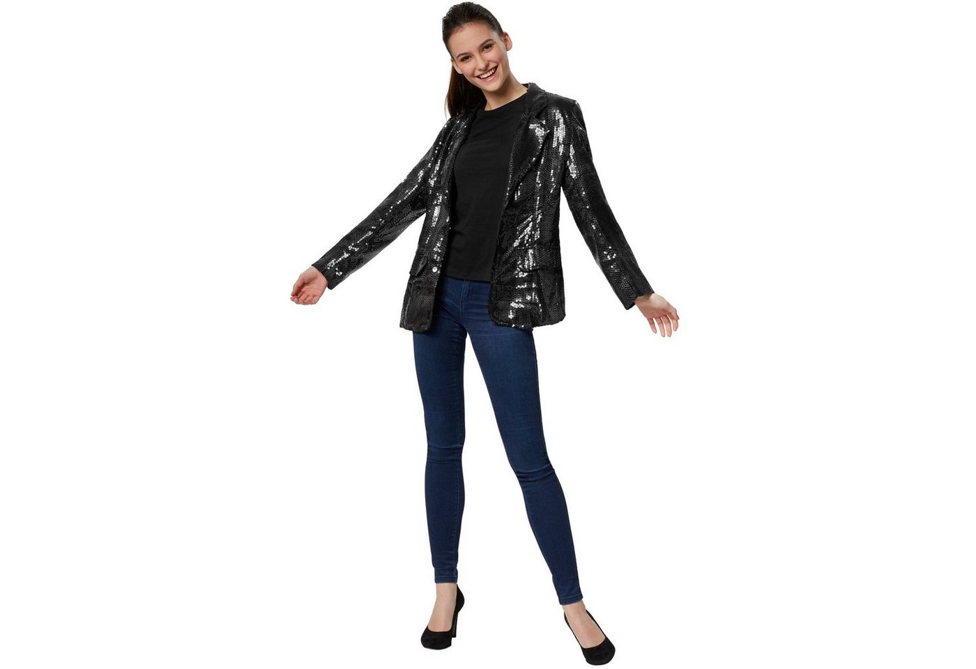 dressforfun Blouson Pailletten-Jackett Damen von dressforfun