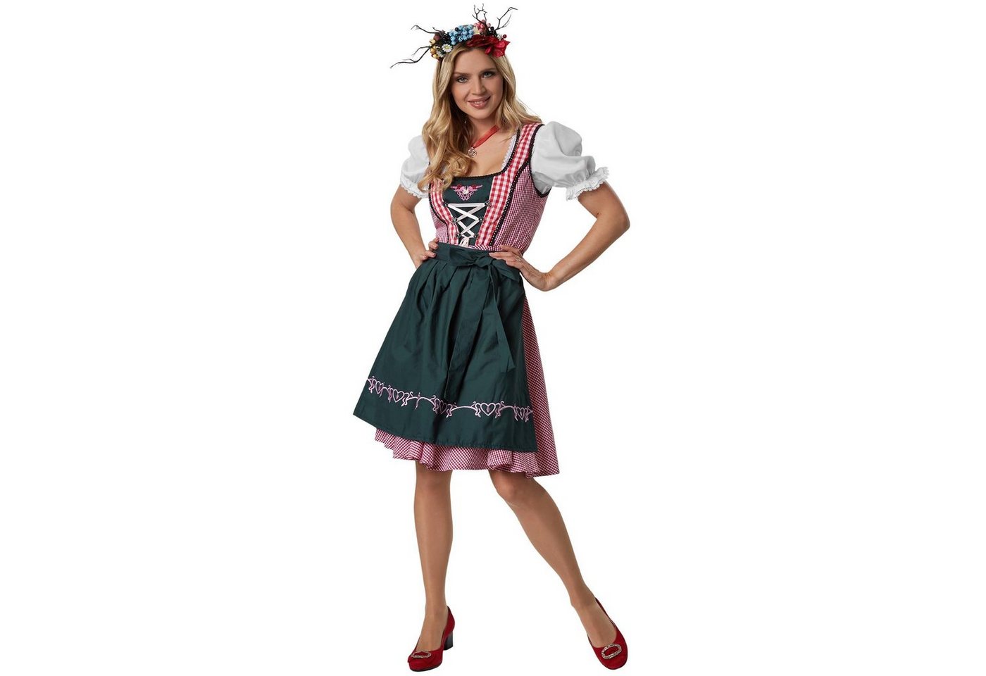 dressforfun Dirndl Frauenkostüm Mini-Dirndl Berchtesgaden Modell 1 von dressforfun