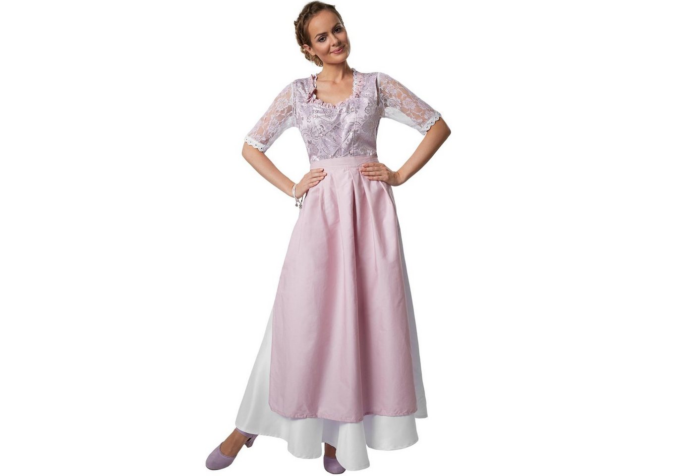 dressforfun Dirndl Frauenkostüm Maxi-Dirndl Neuschwanstein Modell 1 von dressforfun