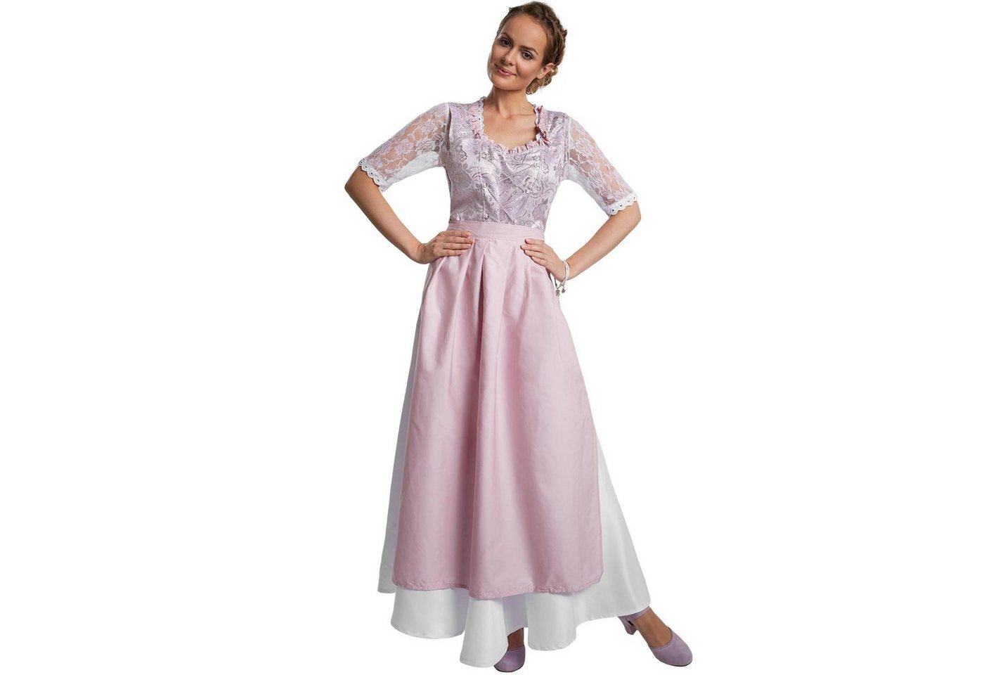 dressforfun Dirndl Frauenkostüm Maxi-Dirndl Neuschwanstein Modell 2 von dressforfun