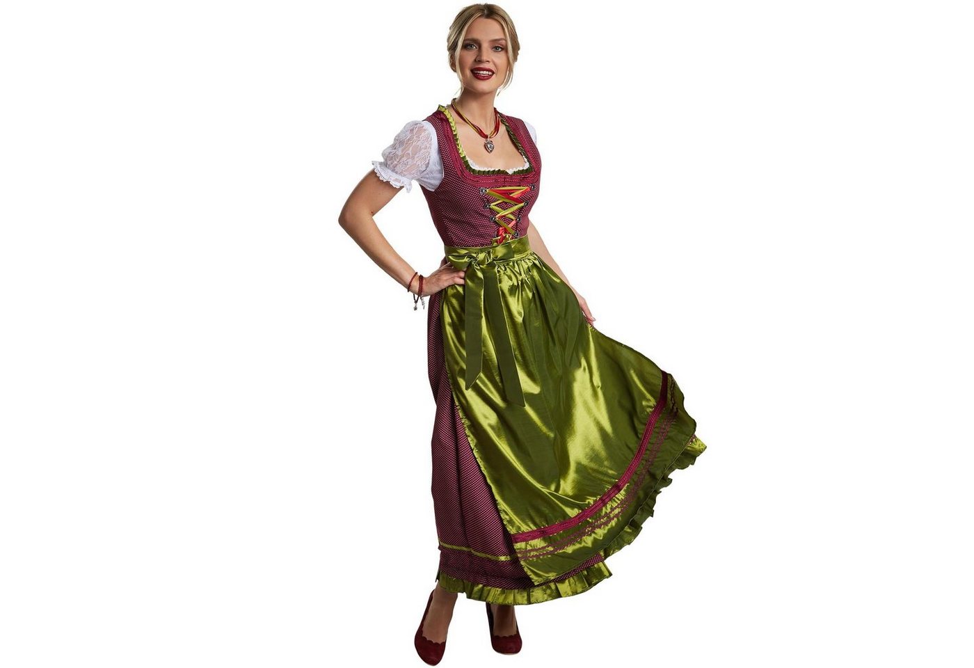 dressforfun Dirndl Frauenkostüm Maxi-Dirndl Ruhpolding Modell 2 von dressforfun