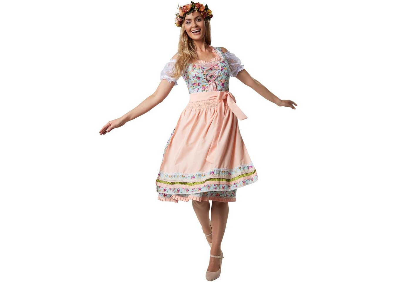 dressforfun Dirndl Frauenkostüm Midi-Dirndl Erding Modell 2 von dressforfun