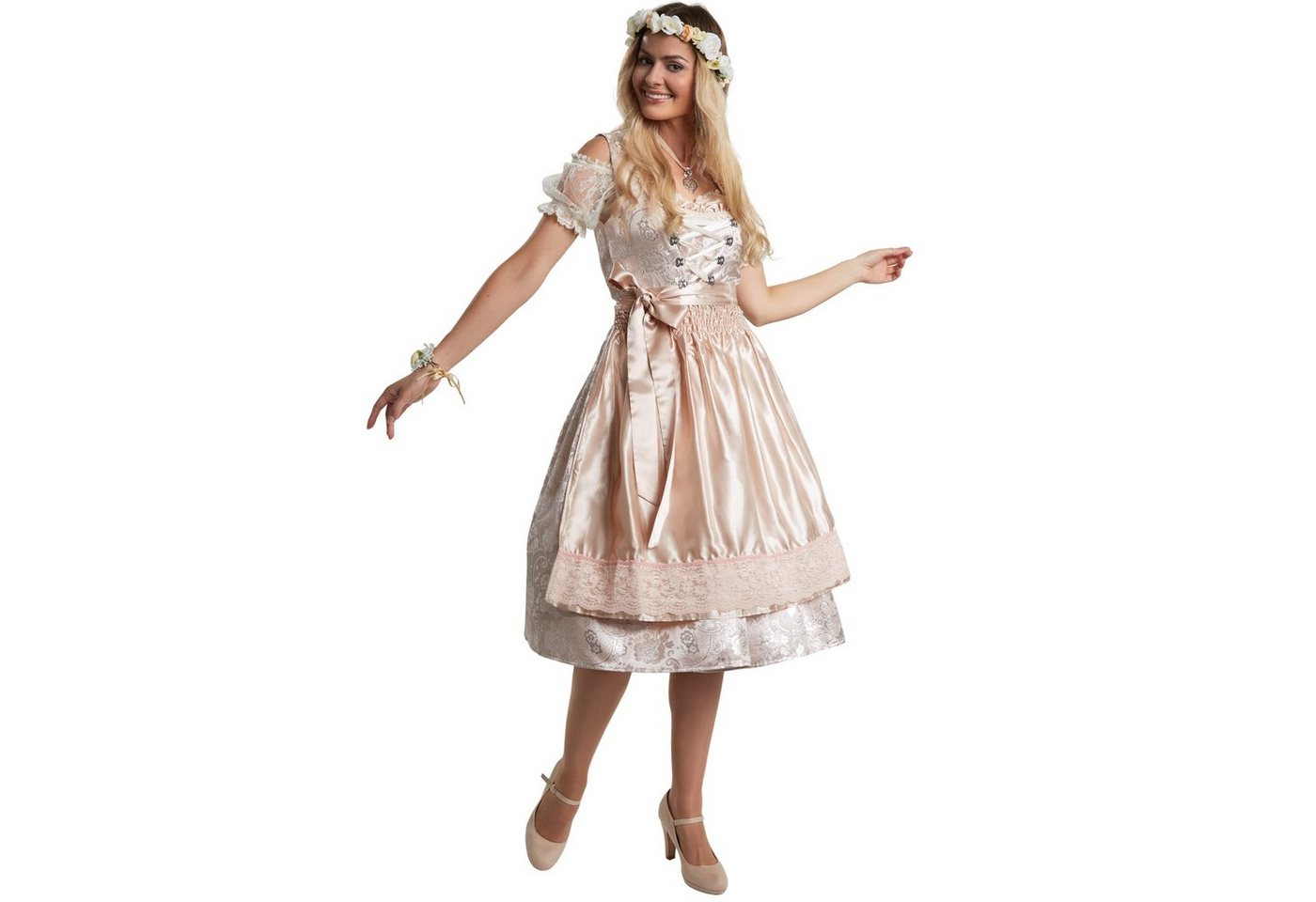 dressforfun Dirndl Frauenkostüm Midi-Dirndl Traunstein Modell 2 von dressforfun