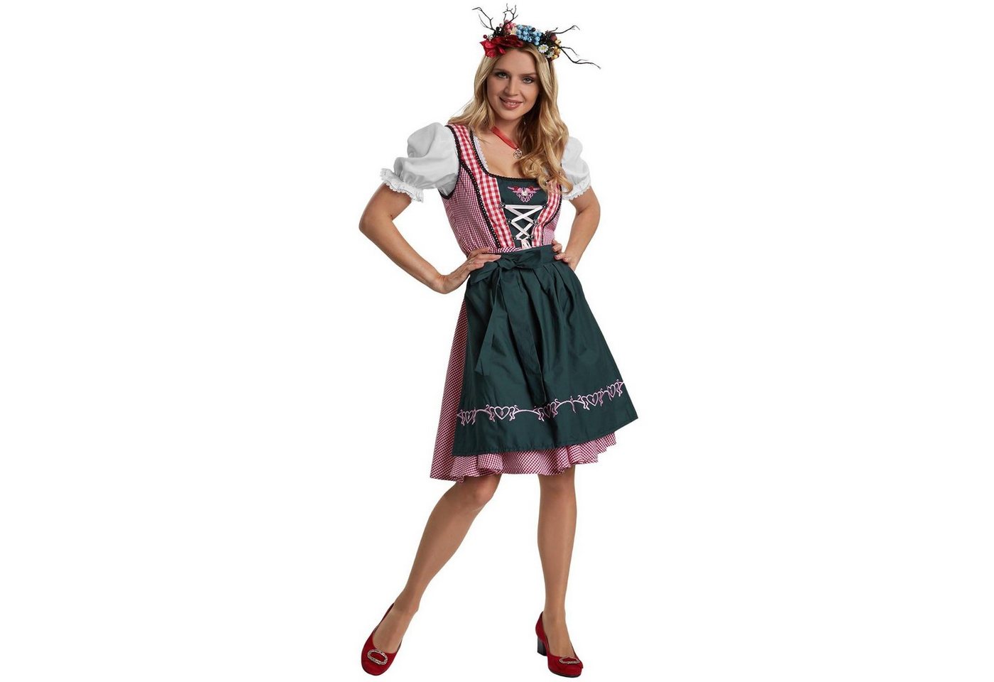 dressforfun Dirndl Frauenkostüm Mini-Dirndl Berchtesgaden Modell 2 von dressforfun