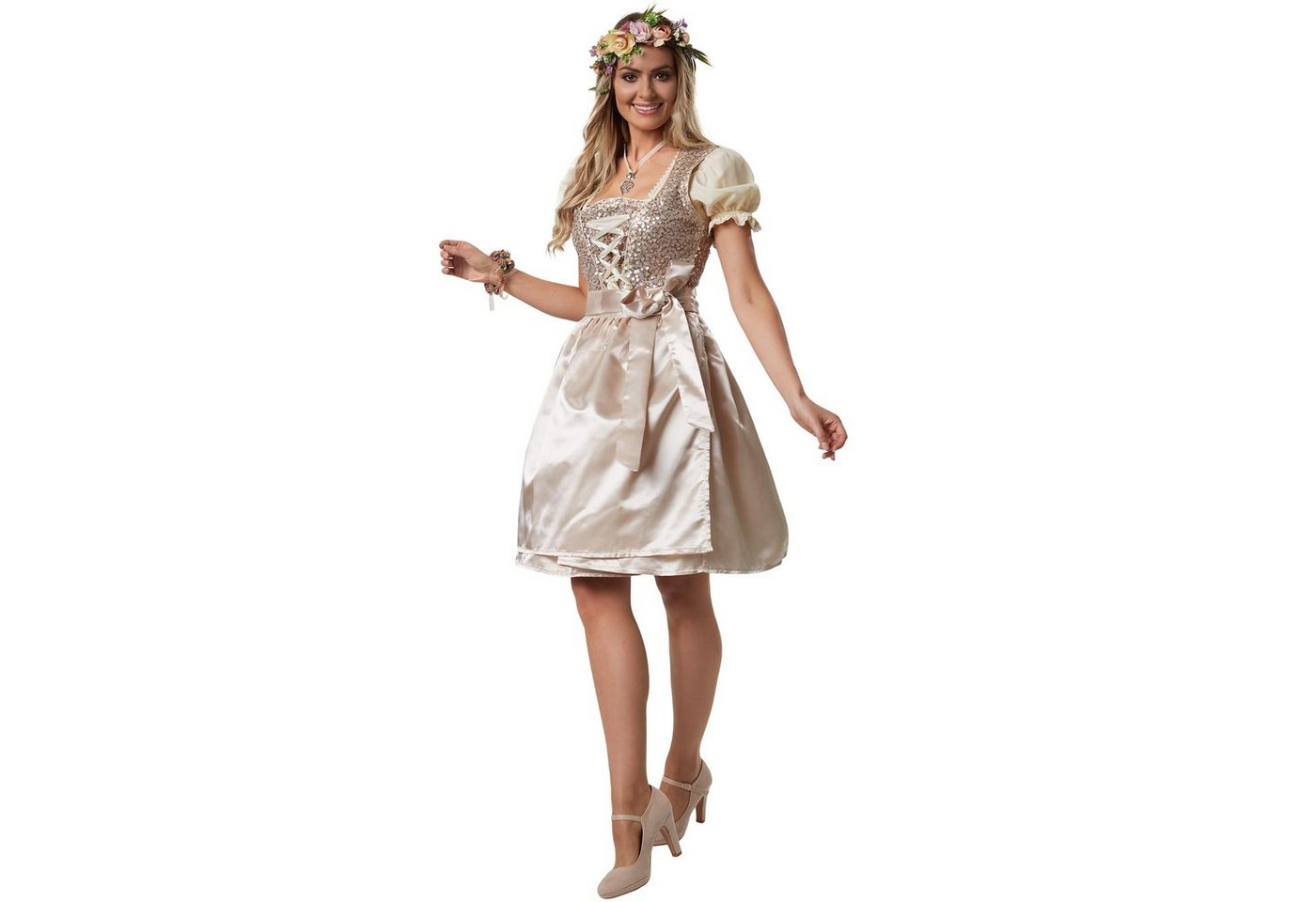 dressforfun Dirndl Frauenkostüm Mini-Dirndl Burgau Modell 1 von dressforfun