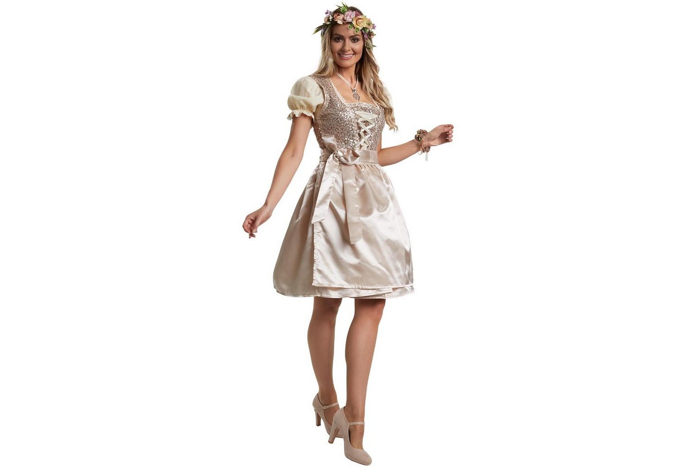 dressforfun Dirndl Frauenkostüm Mini-Dirndl Burgau Modell 2 von dressforfun