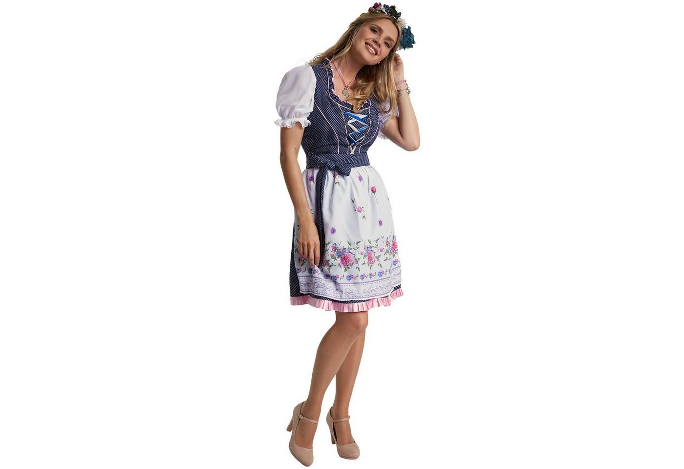 dressforfun Dirndl Frauenkostüm Mini-Dirndl Garching Modell 2 von dressforfun