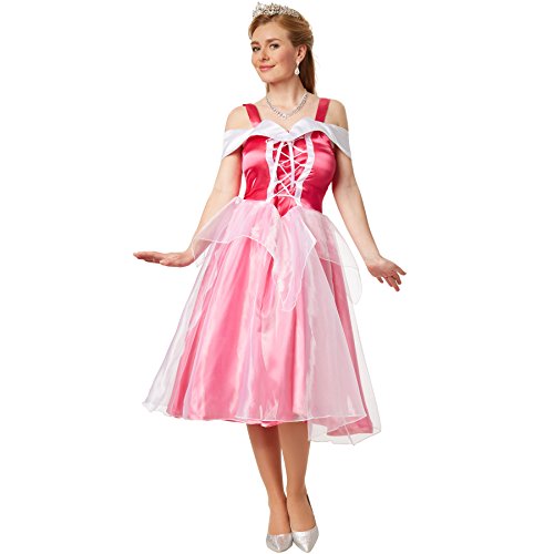 dressforfun Kostüm Prinzessin Aurora | Abendkleid zum Schnüren mit eingenähtem Tüll-Unterrock (M | no. 301874) von dressforfun
