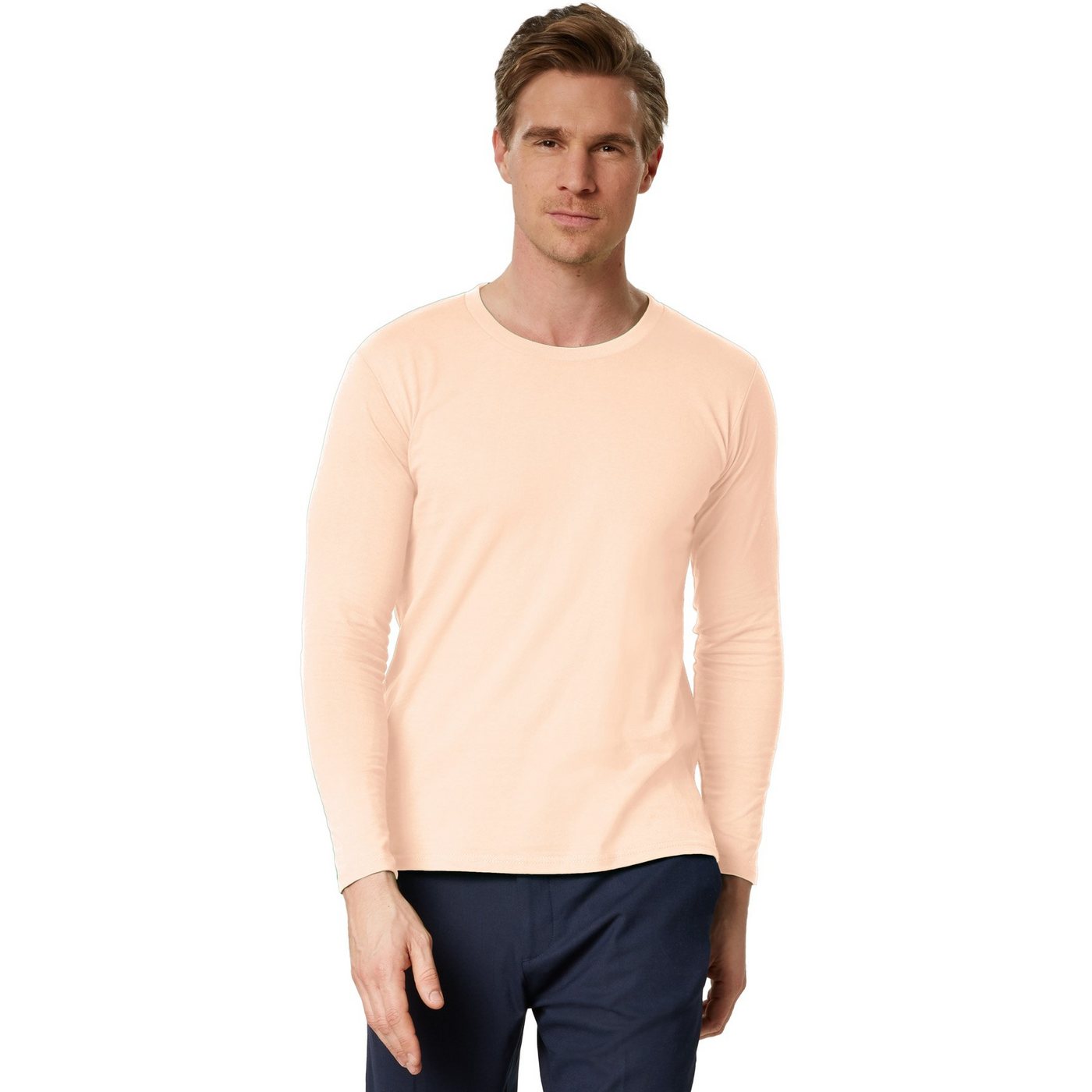 dressforfun Longsleeve Langarm-Shirt Männer Rundhals von dressforfun