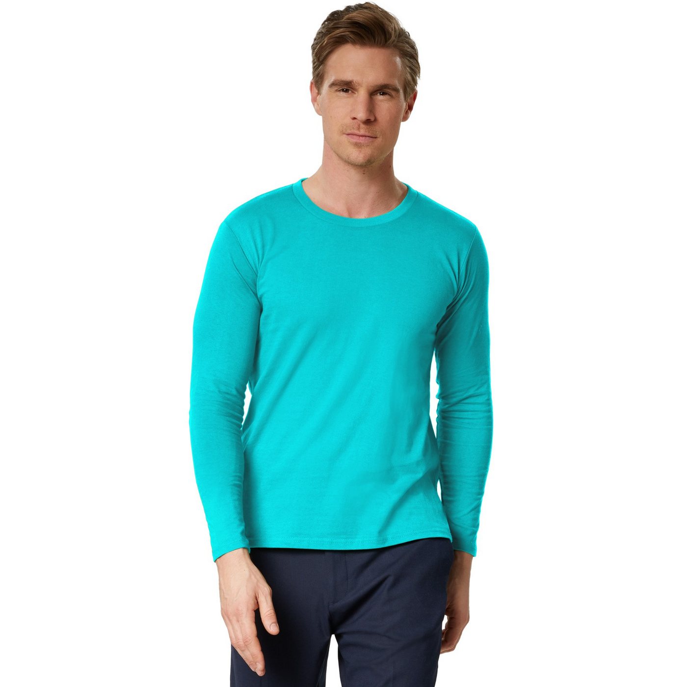 dressforfun Longsleeve Langarm-Shirt Männer Rundhals von dressforfun