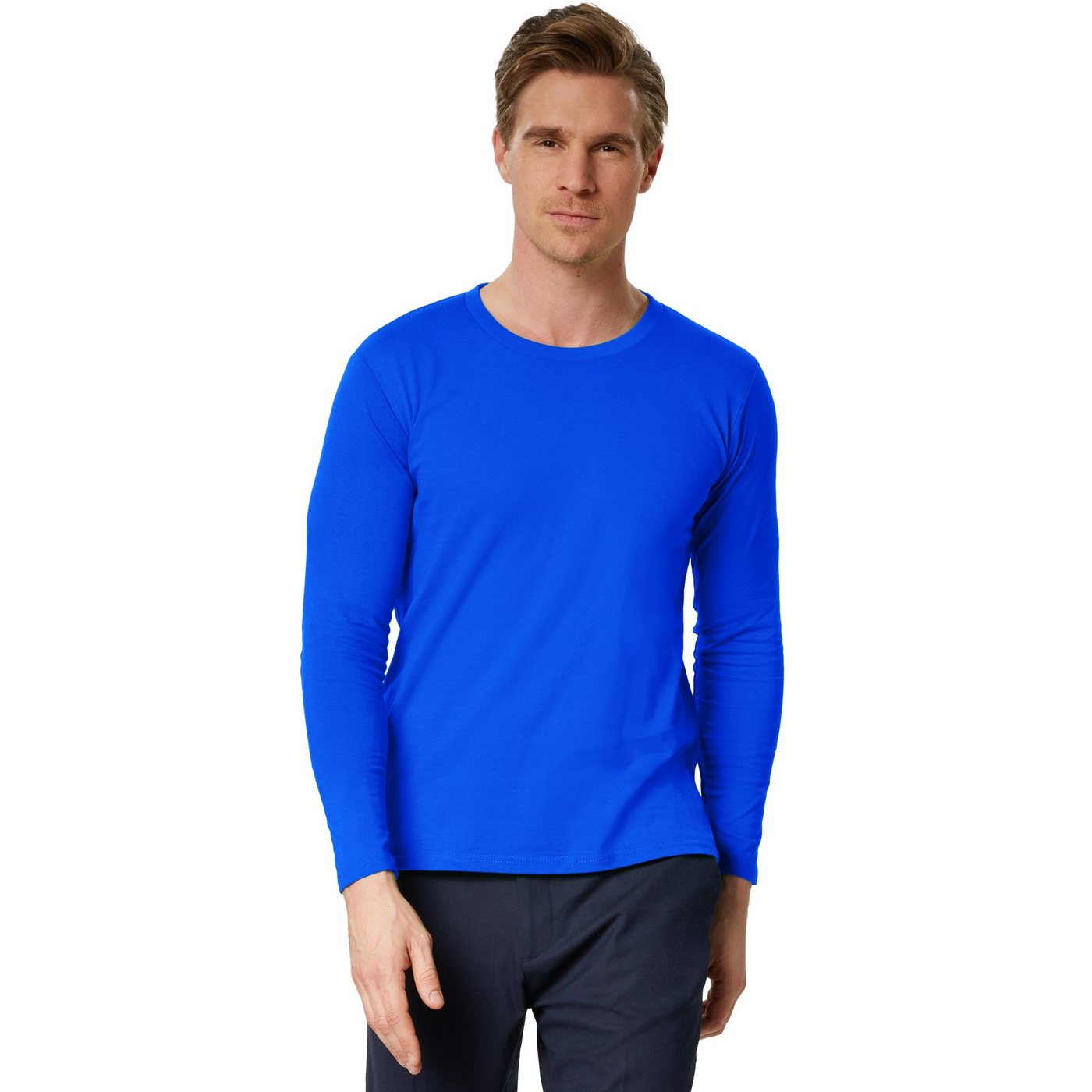 dressforfun Longsleeve Langarm-Shirt Männer Rundhals von dressforfun