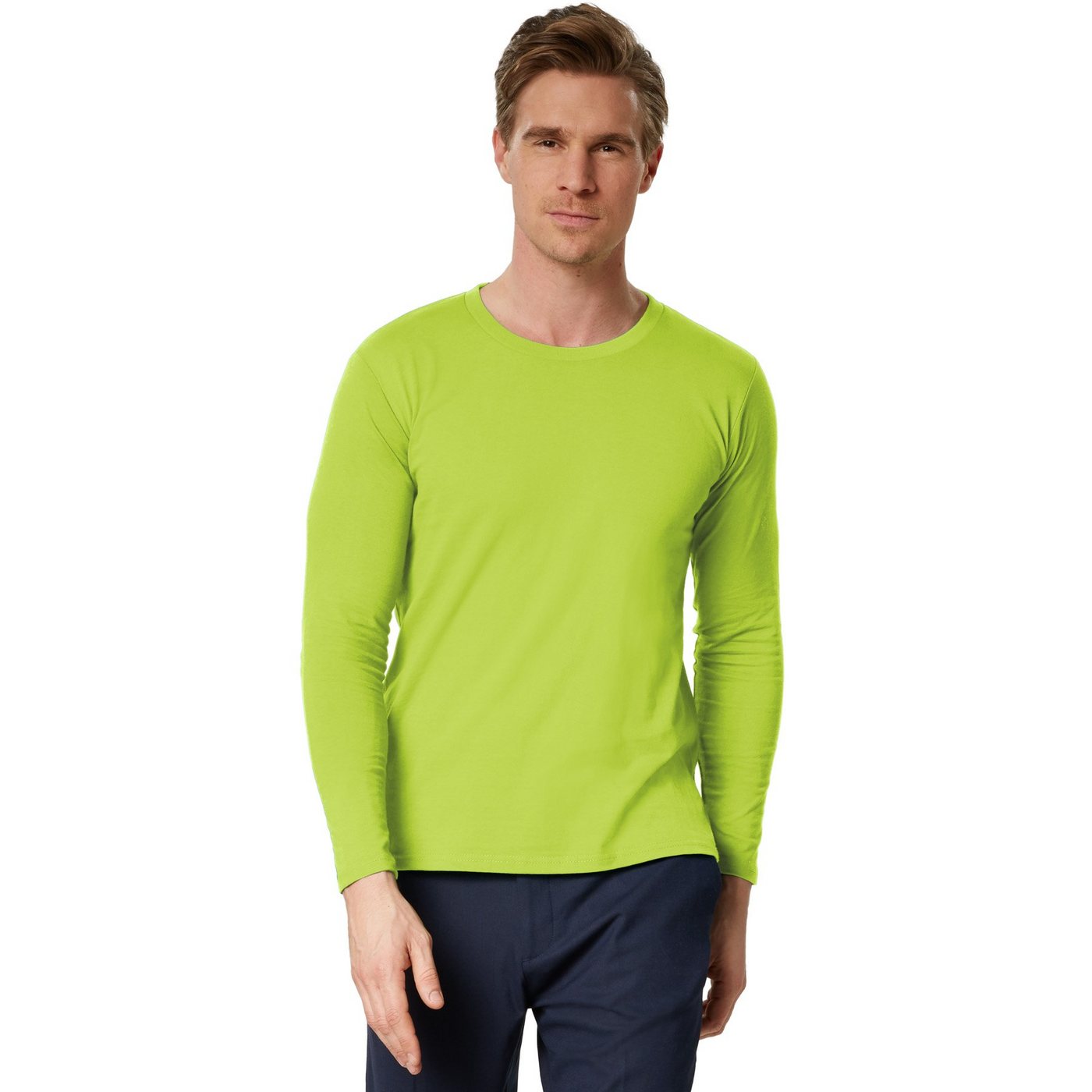 dressforfun Longsleeve Langarm-Shirt Männer Rundhals von dressforfun