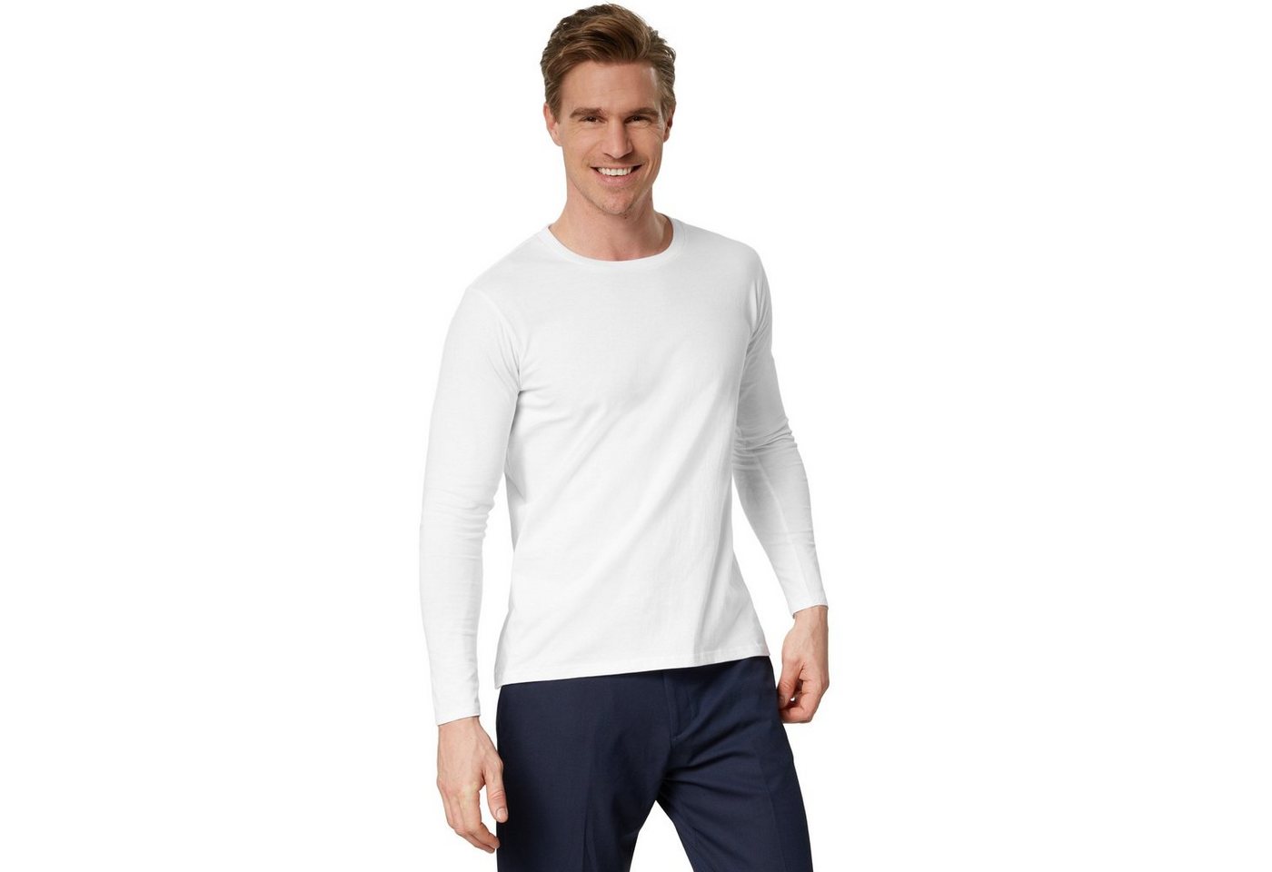 dressforfun Longsleeve Langarm-Shirt Männer Rundhals von dressforfun