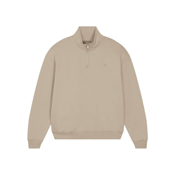 dressgoat Unisex Quater-Zip Pullover/Sweater aus Bio Baumwolle GOATY - beige von dressgoat