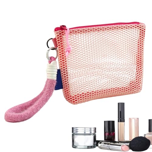 driattie Makeup Organizer Tasche - Tragbare Makeup Tasche | Transparente Netz Tasche Für Wochenende Schwimmen Camping Hochzeitsreise Strandurlaub von driattie