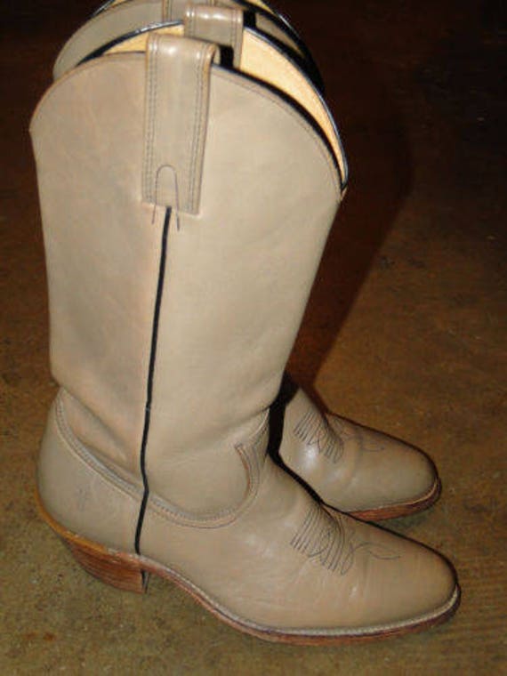 Vintage Frye Lederstiefel Cowboy Work Boot Größe 9D von drkvintageStudio