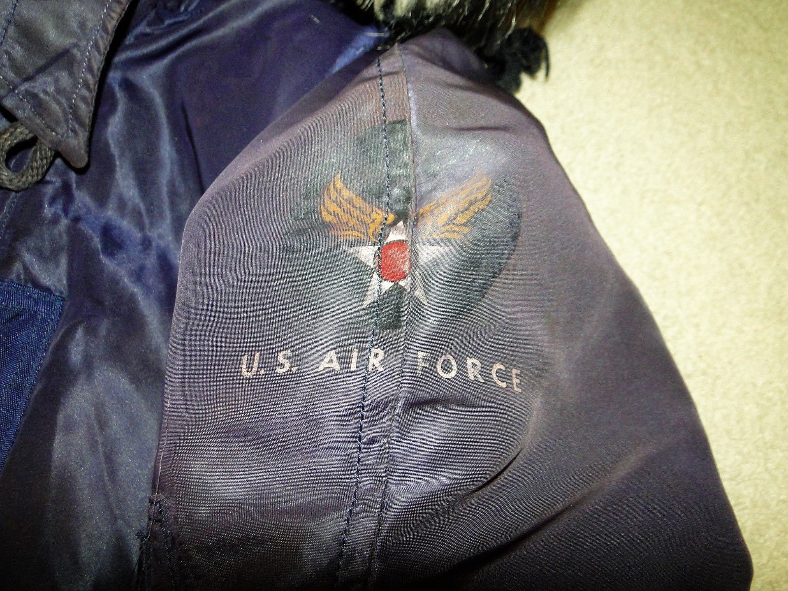 Vintage N-2 A Heavy Flying Bule Jacke Parka Pilot Usaf Fell Selten 50Er Jahre Sz.xl von drkvintageStudio