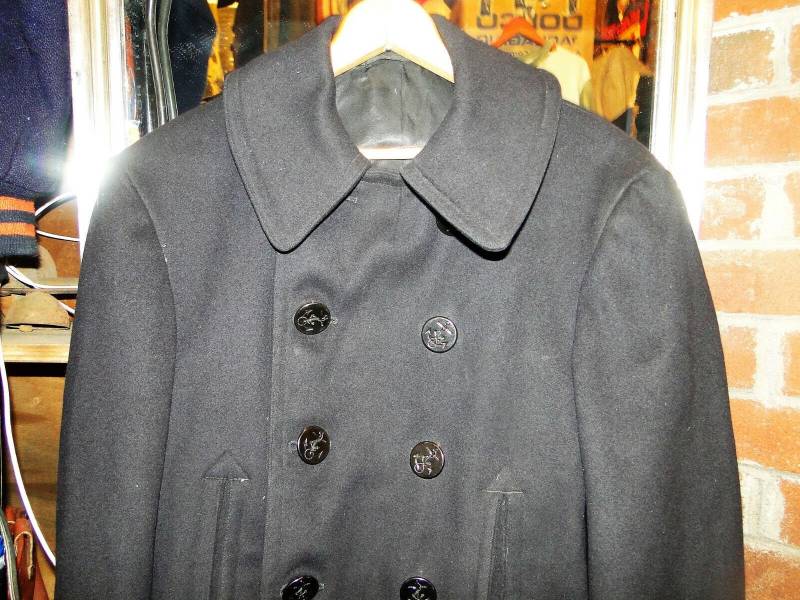 Vintage Rare Us Navy Wwii 10-Knopf Pea Manteljacke Sz 40 von drkvintageStudio