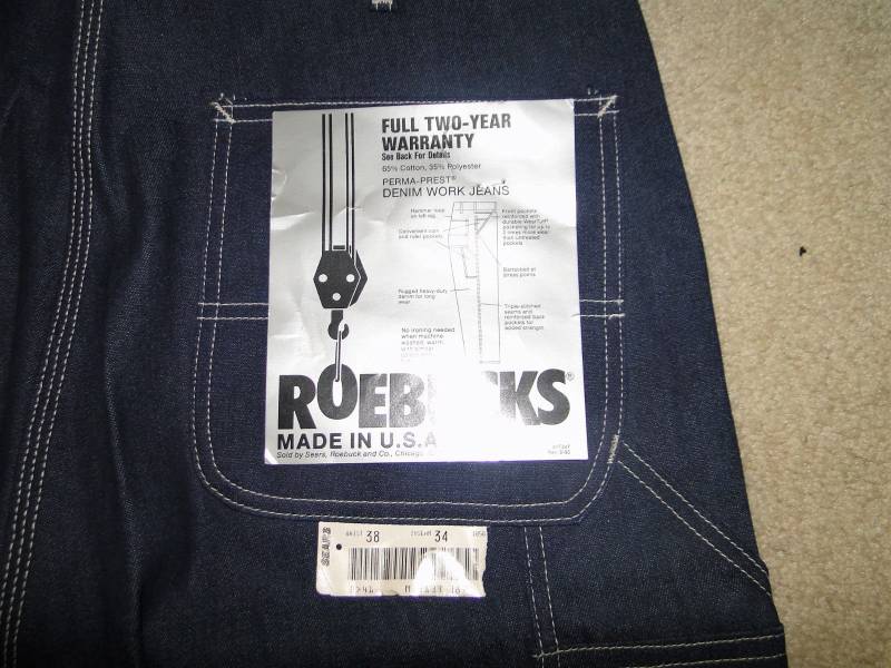 Vintage Sears Roebucks Deadstock Denim Engineer Arbeitshose Größe. 38 X 34 von drkvintageStudio