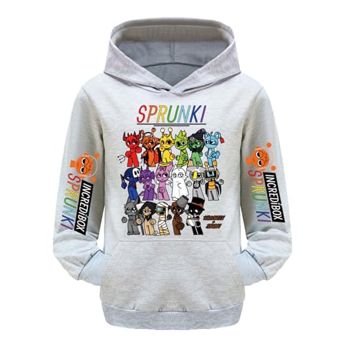 drola Sprunki 100% Baumwolle Kinder Kapuzenpulli mit Taschen Casual Soft Boys Girls Hooded Homewear von drola