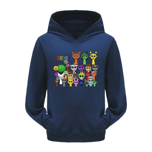 drola Sprunki 100% Baumwolle Kinder Pullover mit Kapuze mit Taschen Jungen Mädchen Hoodies Homewear Warm von drola