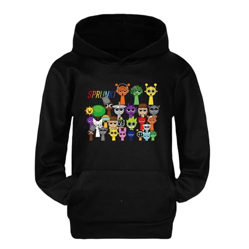 drola Sprunki 100% Baumwolle Kinder Pullover mit Kapuze mit Taschen Jungen Mädchen Hoodies Homewear Warm von drola