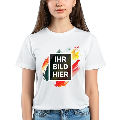 Personalisiertes T-Shirt – Damen – mit Foto + Text selbst gestalten – Frauen - Weiß, XXL Personalisiertes T-Shirt – Damen – mit Foto + Text selbst gestalten – Frauen - Weiß, XXL von druck.de