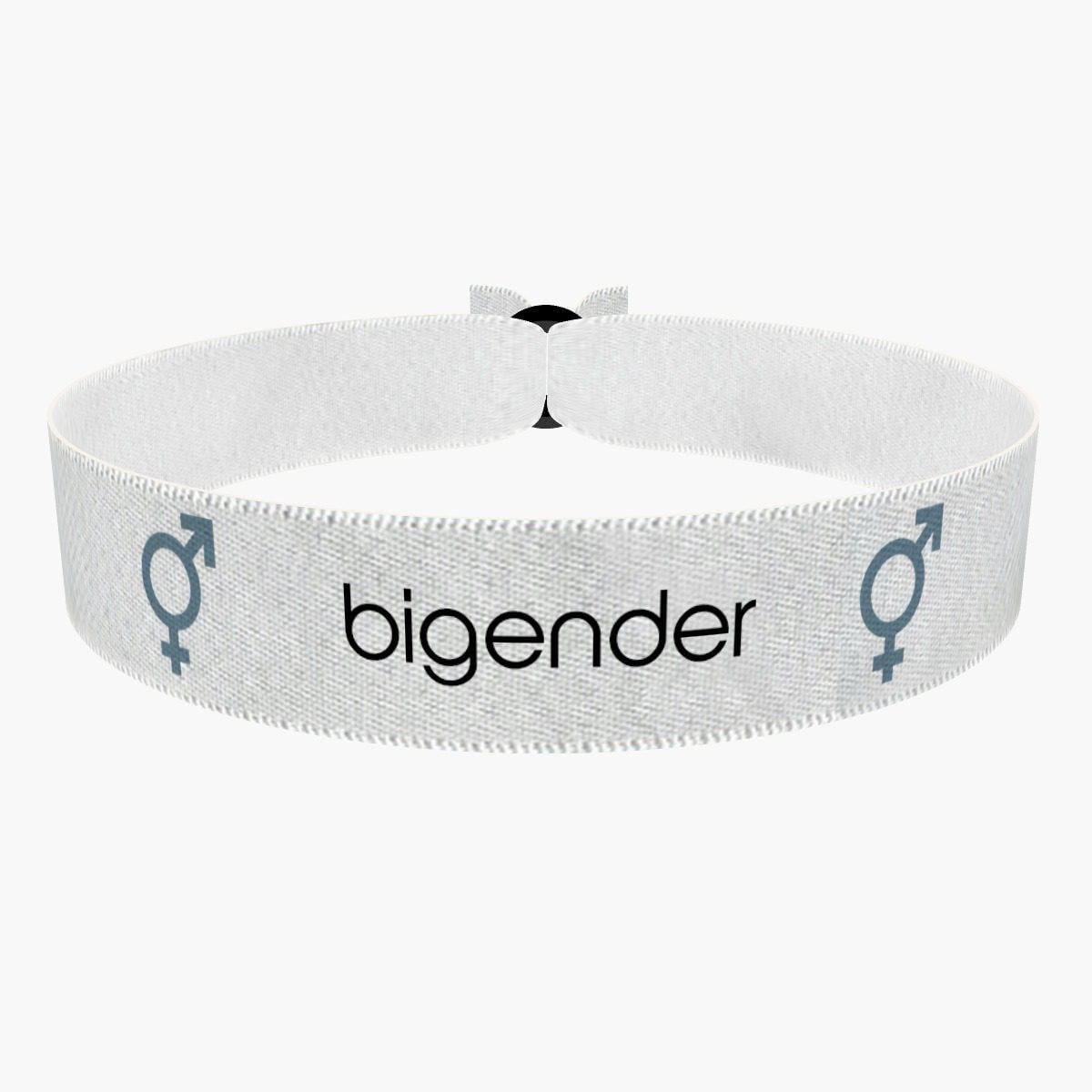 Bigender Symbol Text Weiß Stoffarmband - Handgemachtes Lgbtq Armband Für Stolz Und Vielfalt Schmuck Pride Bigender Symbol Text Weiß Stoffarmband - Handgemachtes Lgbtq Armband Für Stolz Und Vielfalt Schmuck Pride von druckpalast