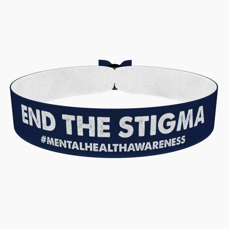 End The Stigma Stoffarmband - Handgefertigtes Bewusstseinsarmband Für Mentale Gesundheit Armband Geschenkidee End The Stigma Stoffarmband - Handgefertigtes Bewusstseinsarmband Für Mentale Gesundheit Armband Geschenkidee von druckpalast