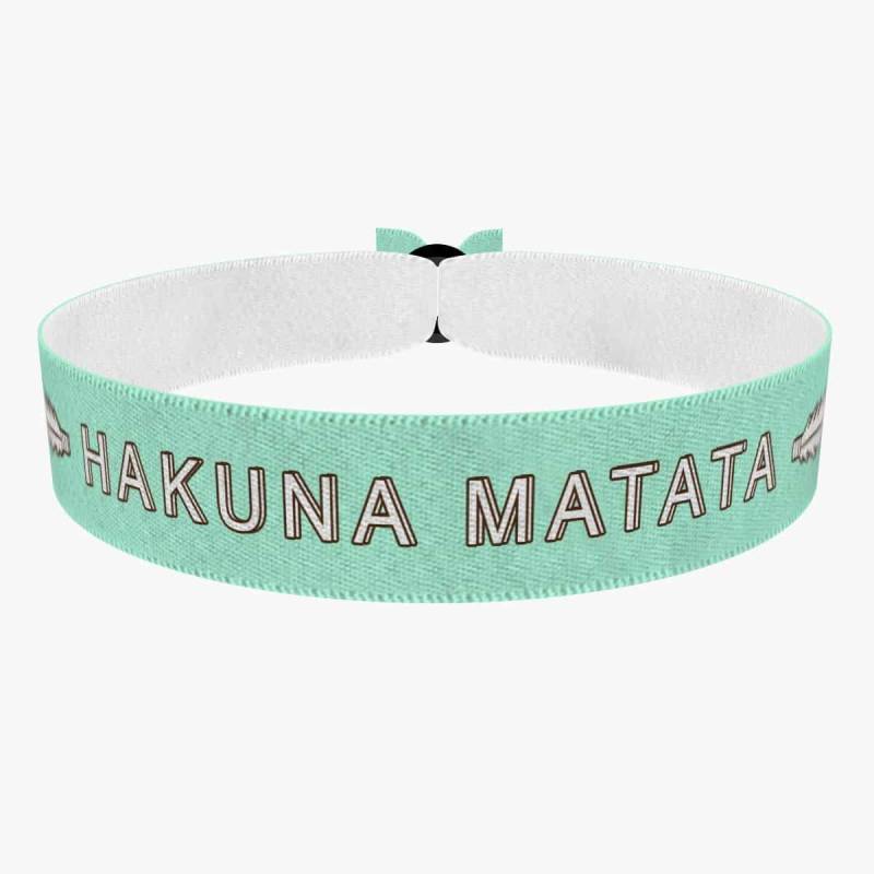 Hakuna Matata Mint Stoffarmband - Motivationsarmband Für Positive Energie Und Lebensfreude Armband Geschenkideen Hakuna Matata Mint Stoffarmband - Motivationsarmband Für Positive Energie Und Lebensfreude Armband Geschenkideen von druckpalast