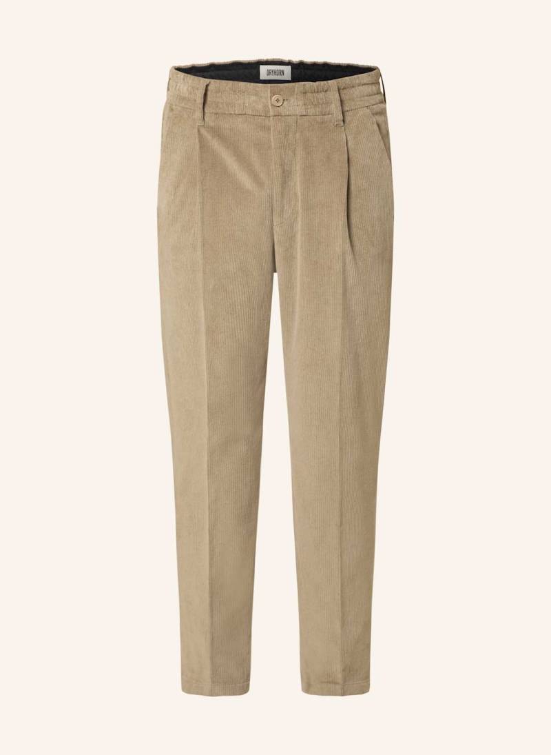 Drykorn Anzughose Chasy Aus Cord Extra Slim Fit beige von drykorn