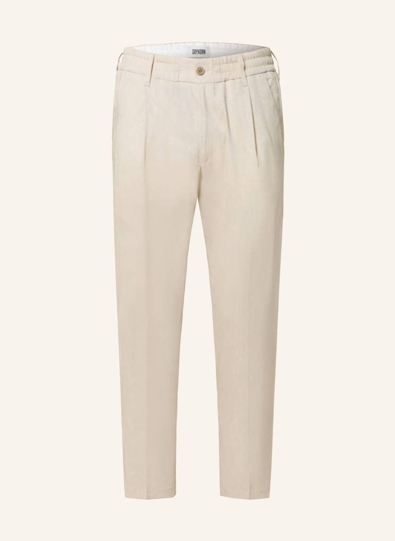 Drykorn Anzughose Chasy Extra Slim Fit Mit Leinen beige von drykorn