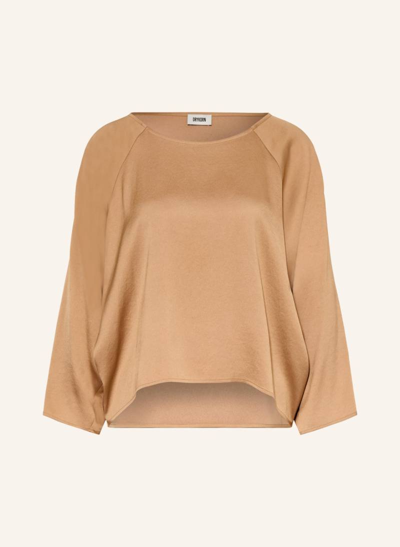 Drykorn Blusenshirt Nialini Aus Satin braun von drykorn