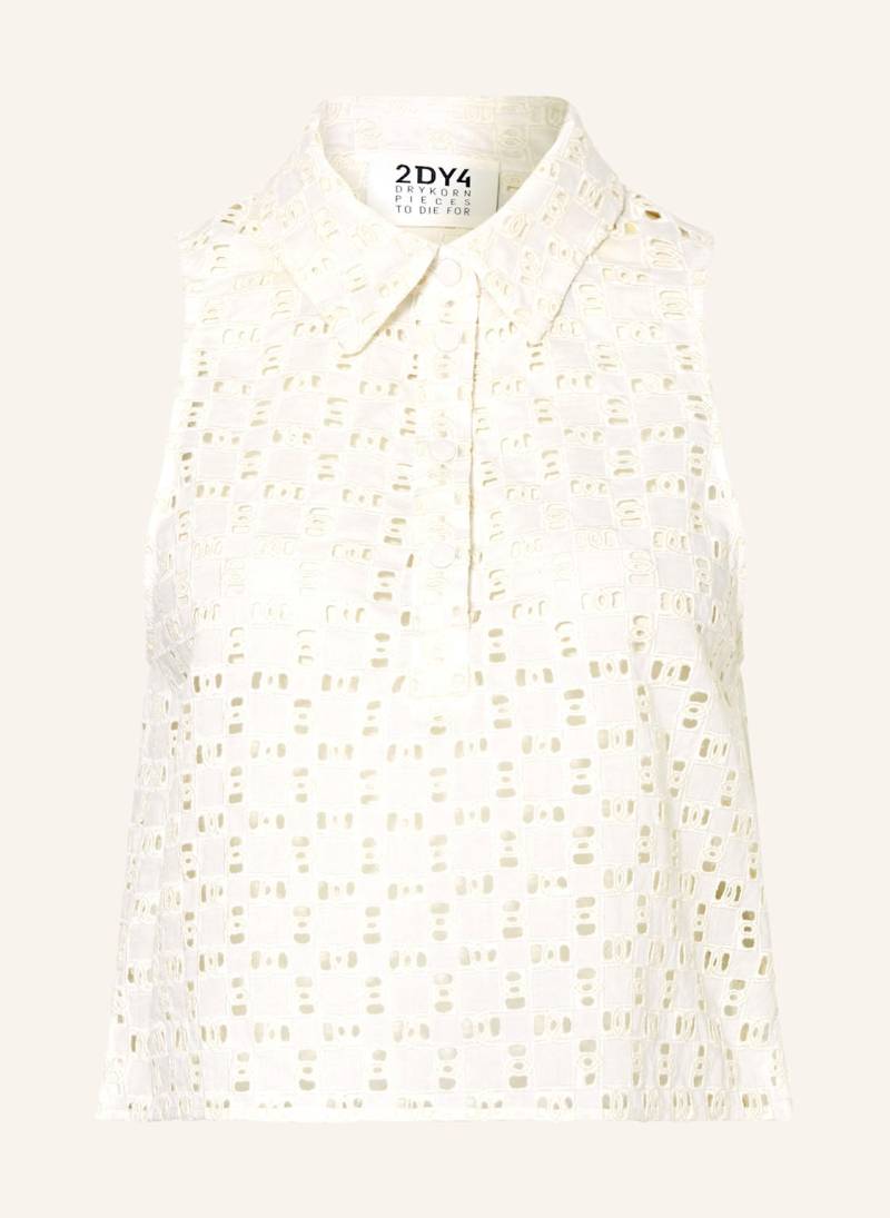 Drykorn Blusenshirt Shamua Aus Lochspitze weiss von drykorn