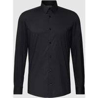 Drykorn Business-Hemd mit Kentkragen Modell 'Luto' in Black, Größe 39 von drykorn