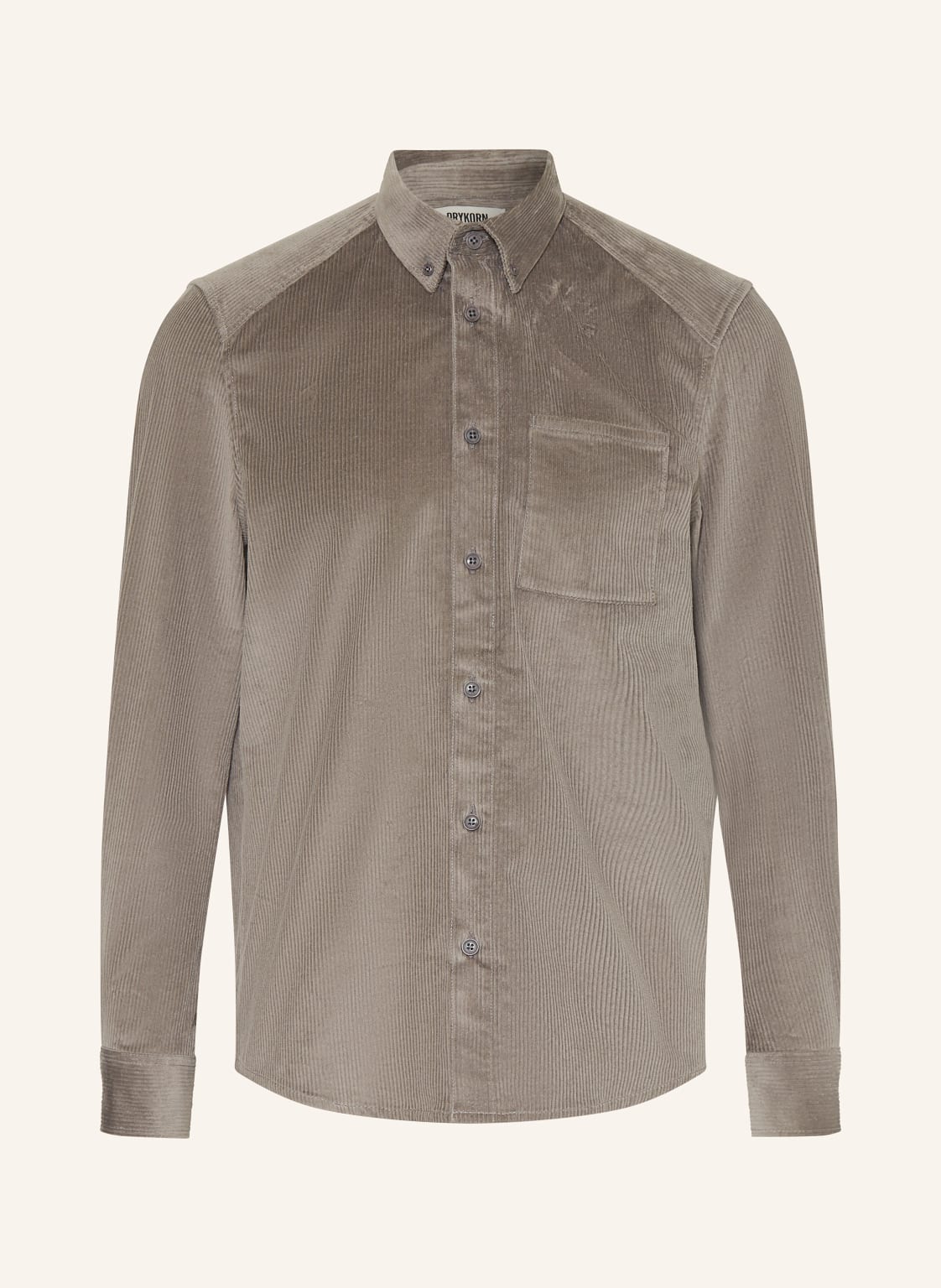 Drykorn Cordhemd Liet Comfort Fit grau von drykorn