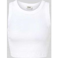 Drykorn Crop Top in Ripp-Optik Modell 'NADEEN' in Weiss, Größe L von drykorn
